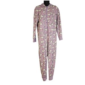 [RIPZONE] Purple Lama Jammie Onesie With Hoodie Kids XL